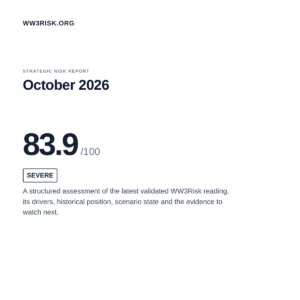 WW3Risk Strategic Risk Report October 2026 cover